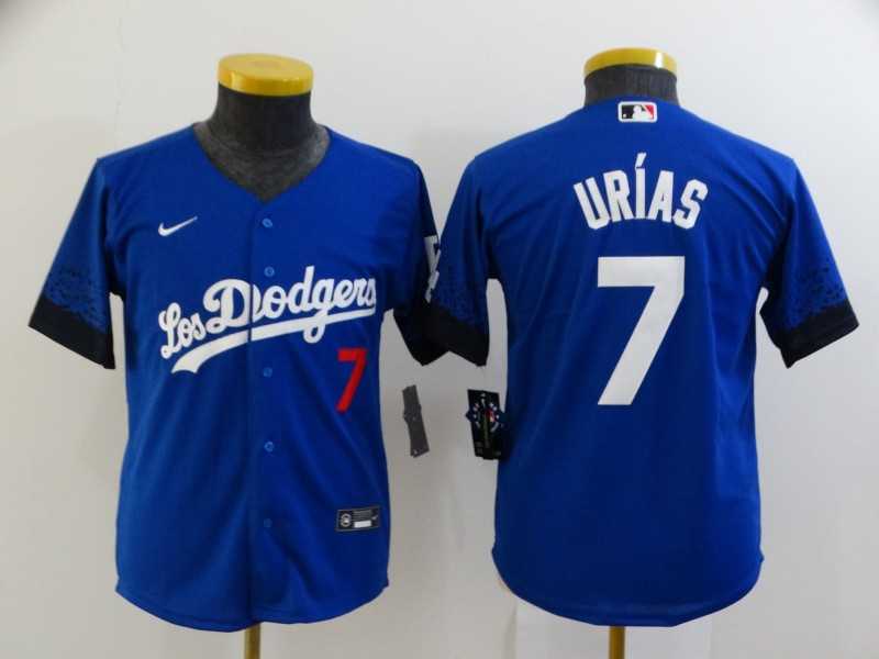 Youth Dodgers 7 Julio Urias Royal 2021 City Connect Cool Base Jerseys,We sell and wholesale Youth Dodgers 7 Julio Urias Royal 2021 City Connect Cool Base Jerseys on line form chian!